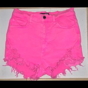 Pink Jean Shorts